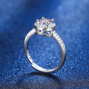 Sparkling Full Zircon Diamond <b>Ring</b> <b>Adjustable</b> Open Zircon <b>Ring</b> Wedding Engagement Copper <b>Rings</b> for Bridal Wedding Jewelry - Product Image 5
