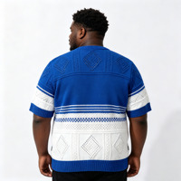 Pull tricoté personnalisé pour homme, motif jacquard, avec détails torsadés