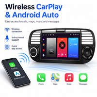 Écran de 7 pouces pour Fiat 500 2007-2015, lecteur DVD, radio, écran numérique, récepteur multimédia, Android Auto, navigation, pavés tactiles, Bluetooth, conduite
