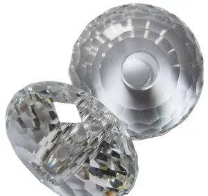 K9 Kwaliteit Facet Crystal Glass Bal Voor Meubels Accessoire/Solid Facet Kristallen Glazen Bol Met Gat Woondecoratie