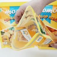 Sacs d'emballage personnalisés imprimés avec impression en héliogravure, à trois soudures latérales, étanches à l'humidité et thermoscellables, pour frites surgelées et boulettes de viande