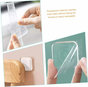 Stopper pintu pelindung dinding tenang dan Shock penyerap silikon pegangan bumper pintu berhenti dengan perekat belakang yang kuat - Product Image 6