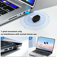 Dispositivo Portátil Mini USB-C para Mover el Ratón, Plug and Play, Sin Drivers, Mantiene el Ordenador Activo