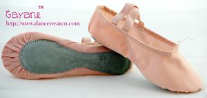 Chaussons de danse classique en toile et cuir à semelle pleine pour enfants et filles, 5 couleurs, vente en gros d'usine, <span class=keywords><strong>pas</strong></span> chers - Product Image 4