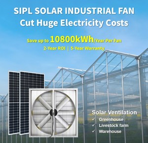 Grand extracteur d'air industriel solaire mural pour ventilation et refroidissement d'usine, idéal pour fermes avicoles et serres Sn20240 - Product Image 6
