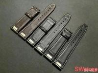 Bracelet de montre en cuir d'alligator véritable fait main de 20 mm, remplacement pour IWC Pilot Mark 18/20, IWC Pilot Chronograph 41 mm