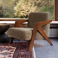Fauteuils Rétro Ailes Dorées Luxe Nordique Mobilier Moderne Fauteuil en Bois Velours Cuir Canapé Salon Maison Chaises d'Appoint