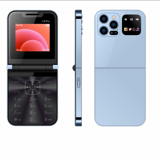15 Pro Non-intelligent Dual-card Mobile2GFlip Phone Button Mobile Phone