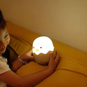 Lampe LED Rechargeable USB en forme d'oeuf, luminaire décoratif d'intérieur, idéal pour la chambre d'un bébé ou une chambre d'enfant