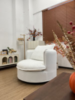 Übergroßer Drehbarer Akzent-Rundsofa 360° Drehbarer Loungesessel Gemütliches Clubsofa für Wohnzimmer Schlafzimmer Zuhause