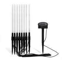 Lampe solaire LED de jardin en plastique IP44, éclairage nocturne à 360° pour parcs communautaires, maisons et sols