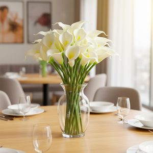 Fleur artificielle grand format en PU, aspect naturel, lys calla violet, toucher réel, pour décoration de salon, mariage et extérieur (vente en gros) - Product Image 5