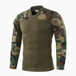 เสื้อยืดลายพรางหลากสี DF EDS Outdoor Sports Cs DFP Stock FG RUIN CP รุ่นใหม่ คอวี ลายกบ - Product Image 4