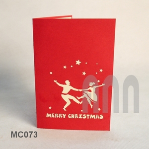 ANN HADICRAFT Custom 3D Laser Cut Music Japandi Style Handmade <b>Paper</b> Christmas Band Greeting Cards Thermal Transfer Printed - Product Image 2