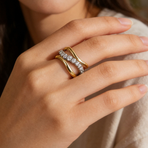 Bague de Fiançailles et de Soirée en Or Massif 10K/14K/18K Argenté Personnalisé avec Diamant de Laboratoire CVD Qualité IGI VVS-VS Taille Brillant - Product Image 5