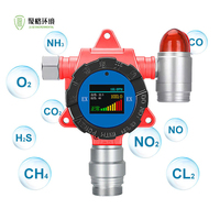 Detector de Gas Fijo Montado en Pared, Detector de Alarma de Gas EX H2S CO O2, Monitor de Gas Multigas OEM para GLP CH4 SO2 VOC Combustible