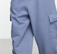 Ensemble de survêtement décontracté pour homme en coton éponge, comprenant un sweat à capuche oversize à épaules tombantes et un pantalon cargo jogger, style streetwear vierge