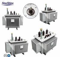 Transformateur triphasé immergé dans l'huile S11-M 100kVA 315kVA 630kVA, abaisseur de tension 10/0.4kV, refroidissement ONAN, tension personnalisée OEM