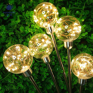 Luces LED en el suelo con clasificación IP44 con <span class=keywords><strong>bola</strong></span> de alambre de cobre impermeable Luces brillantes de caña al aire libre con energía <span class=keywords><strong>solar</strong></span> - Product Image 2