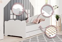 Lit d'enfant en bois de luxe Lit simple un grand tiroir Style européen Économiseur d'espace Canapé-lit double