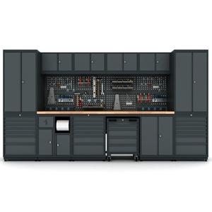 Hệ thống tủ dụng cụ mô-đun bằng kim loại bền cao cho gara sửa chữa ô tô, xưởng với xe đẩy dụng cụ - Product Image 2
