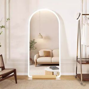 Espejo de pie LED de cuerpo entero minimalista para decoración del hogar, espejo de cristal grande multifuncional para diseño de interiores y uso decorativo - Product Image 6