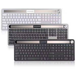 USB Interface Solar Powered 110-Key Silent Office Keyboard BT2.4GHz Dual Model <strong>Wireless</strong> for <strong>Laptop</strong> &amp; Desktop New Condition - Product Image 1