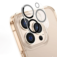 Protecteur d'objectif de caméra intégré Transparent de vente chaude pour IPhone 15 Pro Max 16 14 13 12 accessoires de téléphone portable en verre trempé