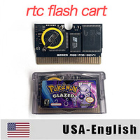 Versión ESP GLAZED RTC Flash Cart, Reloj de Tiempo Real, Cartucho de Juego con Cable, Tarjeta de Consola de Video, ROM Hack, Inglés