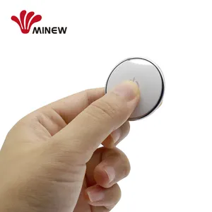 Minew mini beacon programável bluetooth, mini tamanho portátil, ble 5.0, com botão para o mercado de localização