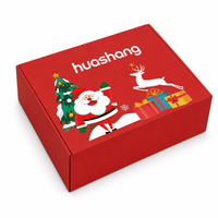 Boîte en carton ondulé personnalisée avec logo, style Nouvel An, nouveau design d'usine, vernissage, boîte cadeau de Noël