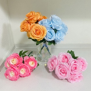 باقة ورد صناعي بألوان متعددة بسعر الجملة للديكور المنزلي وتزيين الحفلات والأعراس - Product Image 6