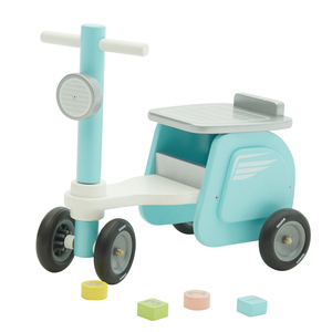 Baby Balance Bikes tricicli giocattoli In età prescolare Ride On Toys 4 In 1 Blue Motor <span class=keywords><strong>Car</strong></span> No Pedal 4 ruote Baby Wooden Ride On Walker - Product Image 1