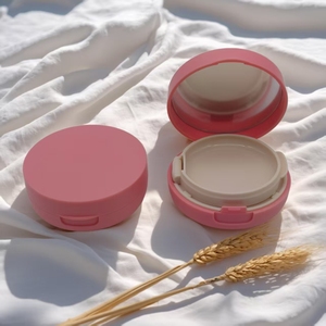 Kết cấu cao cấp đệm không khí hộp 61mm đường kính nhỏ nhựa mỹ phẩm trang điểm bao bì lưới vành đai với bột phun - Product Image 4