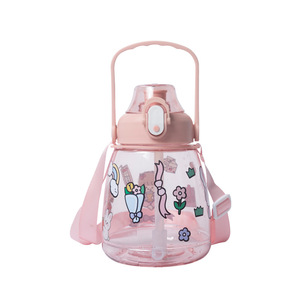 <span class=keywords><strong>Tik</strong></span> <span class=keywords><strong>tok</strong></span>-botella <span class=keywords><strong>de</strong></span> agua <span class=keywords><strong>de</strong></span> plástico transparente con diseño personalizado para gimnasio, botella deportiva <span class=keywords><strong>de</strong></span> boca ancha con pajita, 38oz - Product Image 2