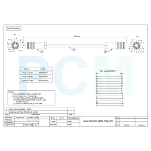 M16 12 <span class=keywords><strong>Pin</strong></span> Sensör Aktüatör Kablosu Erkek-Erkek Yüksek Esneklikli Korumalı Robotik CNC Otomasyon Enkoderleri Drag Chainleri Hareket Sistemleri için - Product Image 6