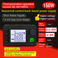 Alimentation électrique CC réglable CNC WUZHI ZK-SK150Pro, module de charge à tension et courant constants DIY, écran LCD