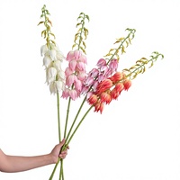Fleurs artificielles en forme de clochettes pour décoration de mariage et fournitures, cadeaux, mur floral, plante en soie douce