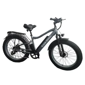 Горный электрический велосипед с толстыми шинами большой мощности 48 в 750 Вт, электрический велосипед для езды по снегу, электрический велосипед на толстых покрышках