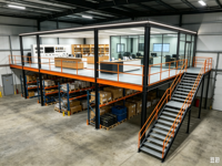 HONGXIN Étagère de mezzanine en acier robuste sans boulons, en acier laminé à froid, avec revêtement en poudre, réglable, protection contre la corrosion, personnalisable