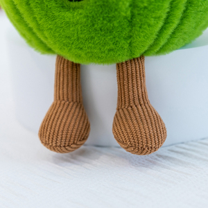 Lindos juguetes de peluche de coco <span class=keywords><strong>verde</strong></span>: adorables muñecos de frutas rellenos con flores y paja - Product Image 5