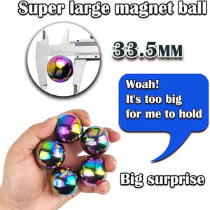 Lot de 5 perles magnétiques colorées pour la décoration de bureau et le soulagement du stress - Product Image 3