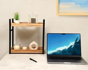 Di alta qualità Versatile a 2 livelli da bancone lacca per bagno caffè a cialde stazione cucina uso soggiorno-per utensili per spezie - Product Image 5