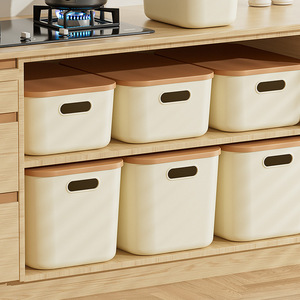 Boîte de rangement en plastique avec couvercle, bac rectangulaire portable pour l'organisation de la maison, pour collations, fruits et articles divers - Product Image 2