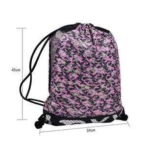 Vietnam Stitching Style Mesh Bag <b>Drawstring</b> <b>Backpack</b> Custom Logo Full Print Fashion <b>Drawstring</b> Bag - Product Image 4