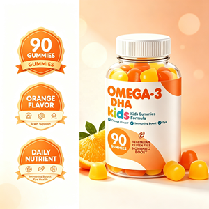 วิตามินกัมมี่โอเมก้า 3 สำหรับเด็ก สูตรวีแกน ปราศจาก GMO แบรนด์ส่วนตัว เสริมด้วย DHA EPA และวิตามินซี เพื่อเสริมสร้างภูมิคุ้มกันและบำรุงสายตา บรรจุ 90 เม็ด ขั้นต่ำสั่งซื้อ 50 กล่อง - Product Image 4
