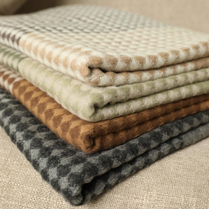 Houndstooth Sofa <b>Throw</b> <b>Blanket</b> with Brown Patchwork Cozy <b>Knit</b> Decorative Bed Cover for Brand Wholesale - Product Image 2