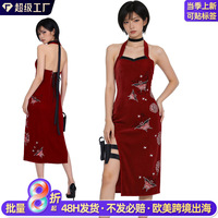 Resident Evil Ada Wong Cosplay Cheongsam Rotes Kleid Komplettset Halloween-Kostüm Spiel Anime Rollenspiel Sommer 2026 Grenzüberschreitend