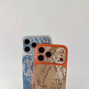 เคสโทรศัพท์ลายหนังงูแท้สำหรับ iPhone 17 16 15 14 Pro Max ลายเสือดาว  ฝาหลังเลเซอร์ - Product Image 2