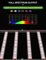 HongYi 1200W + 100W 12Bar LED élèvent la lumière contrôle double canal avec large spectre PPE 2.7umol/J hydroponique spectre complet + FR & UV